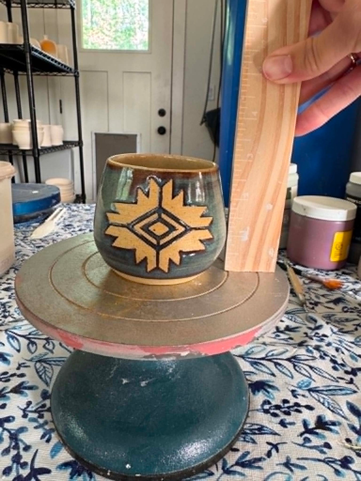 Handcrafted Aztec Whiskey Cups – 8 oz