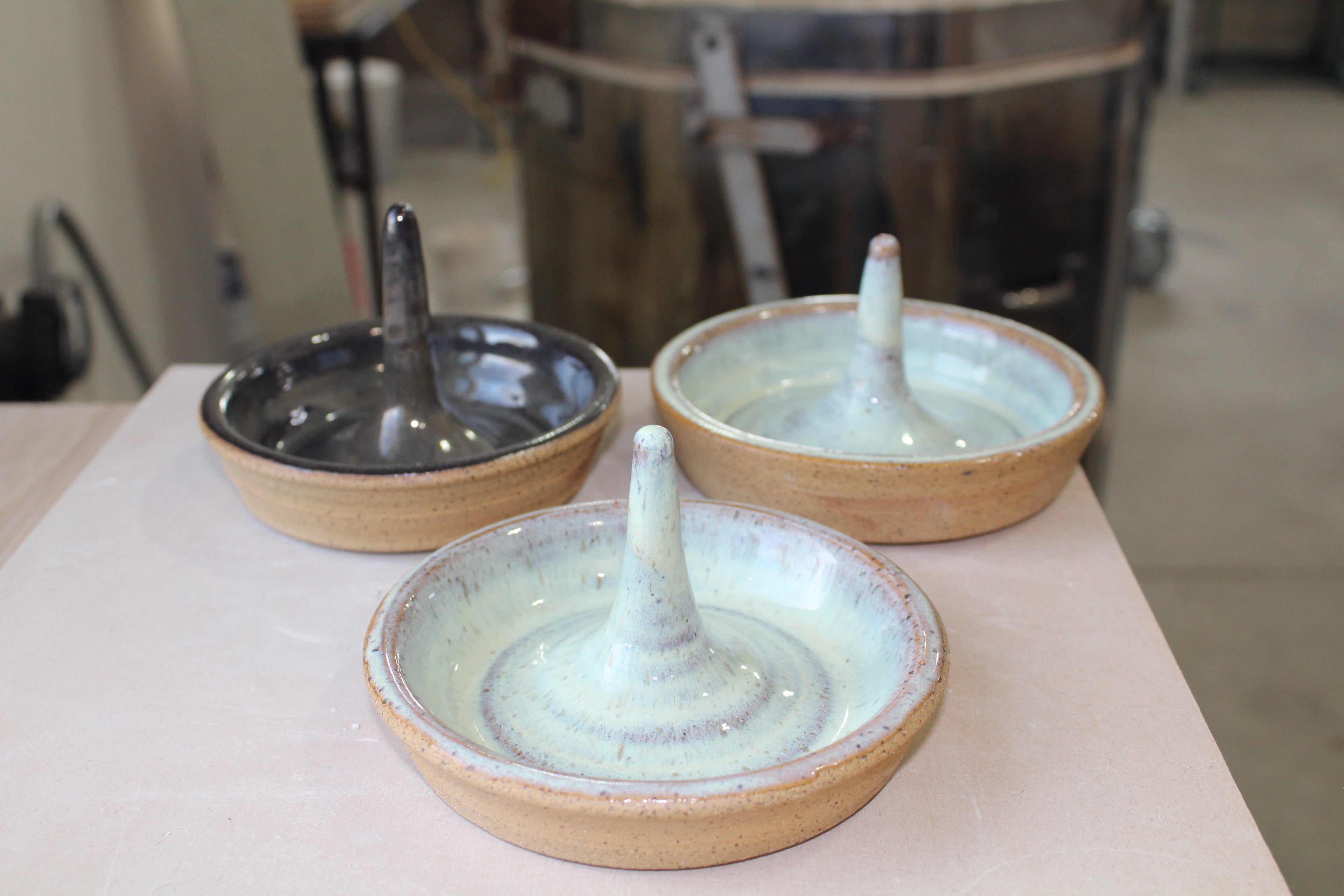 Handmade Ring Holders – Speckled Clay | Green