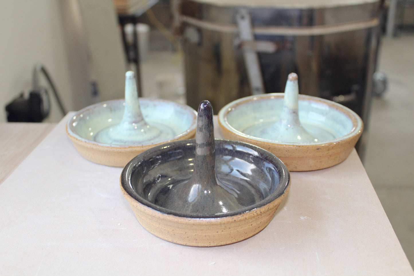 Handmade Ring Holders Speckled Clay